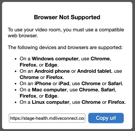 occ unsupported browser message